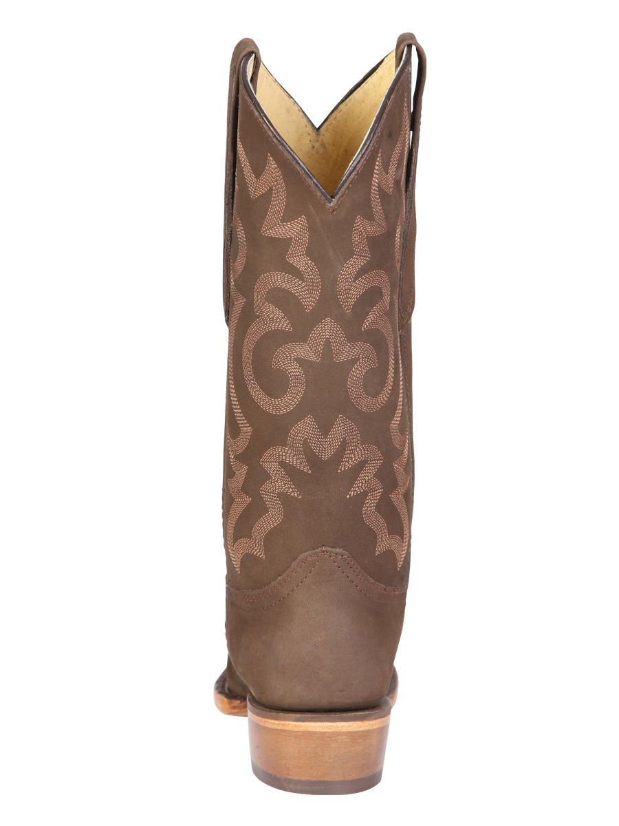 The Women's Retro Western Boot — Camel Nobuck (No. 45778)