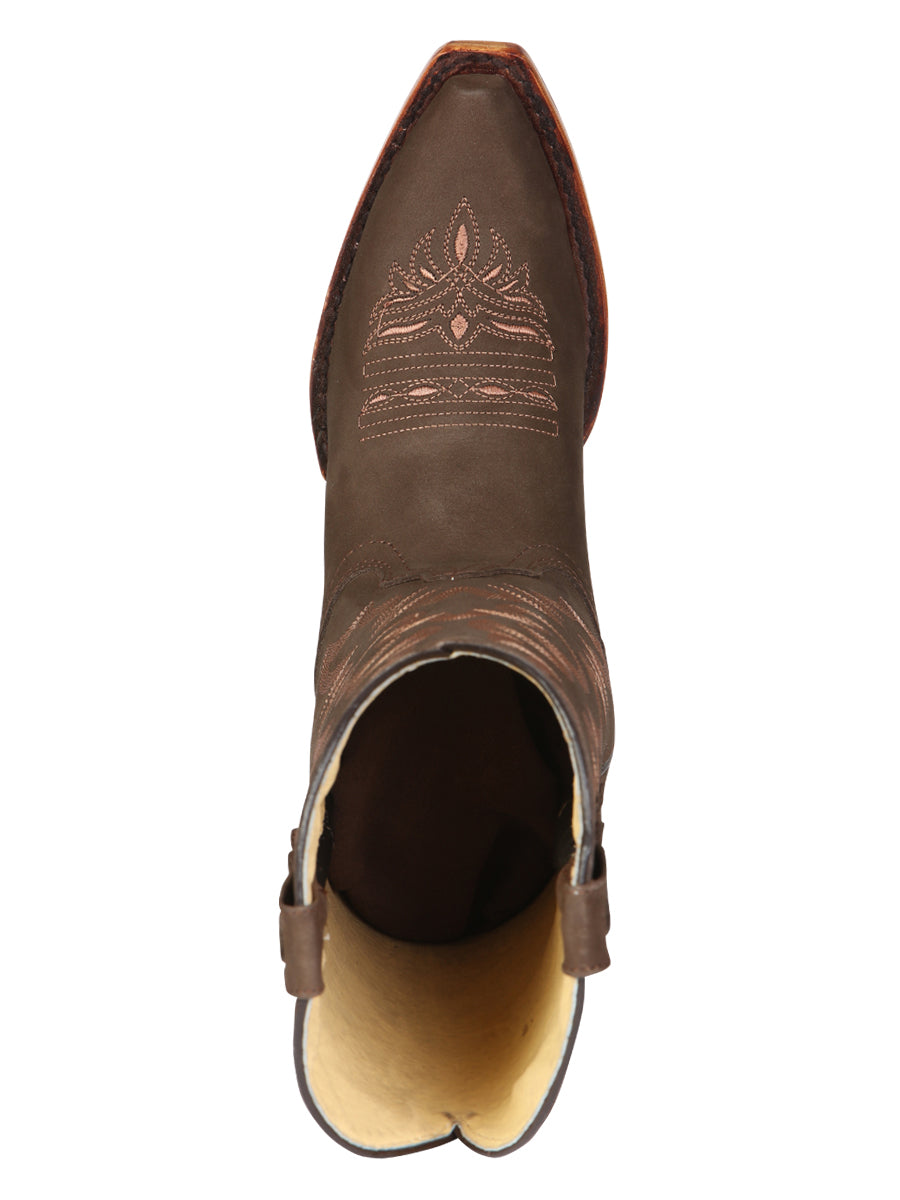 The Women's Retro Western Boot — Camel Nobuck (No. 45778)