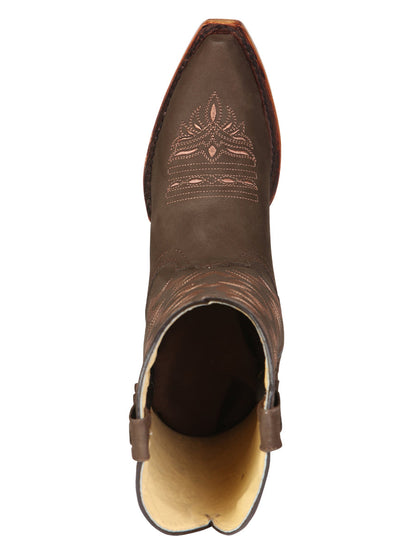 The Women's Retro Western Boot — Camel Nobuck (No. 45778)