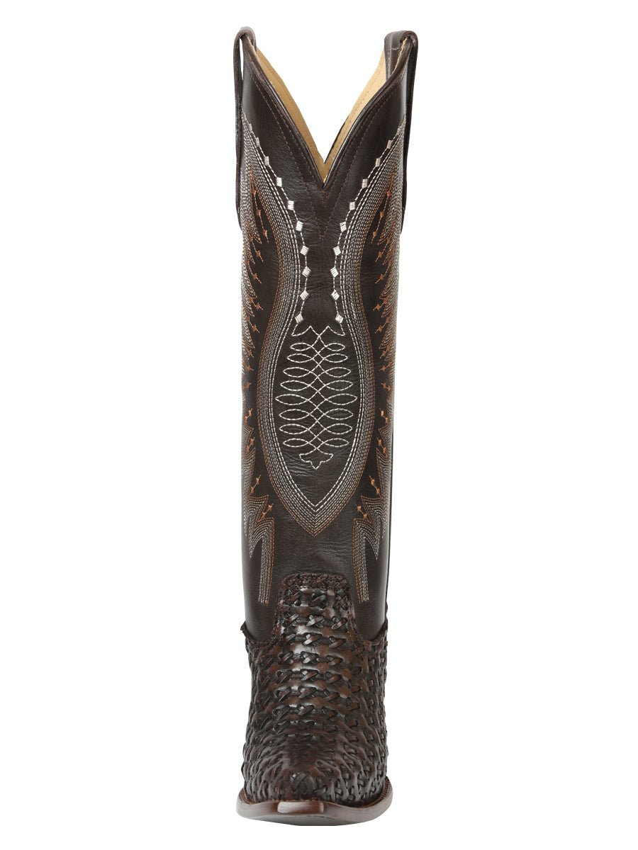 The Women's Embroidered Tall Boot — Chocolate (No. 45782)