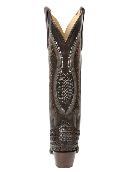 The Women's Embroidered Tall Boot — Chocolate (No. 45782)