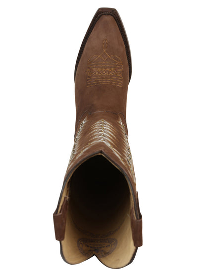 The Women's Embroidered Tall Boot — Brown (No. 45788)