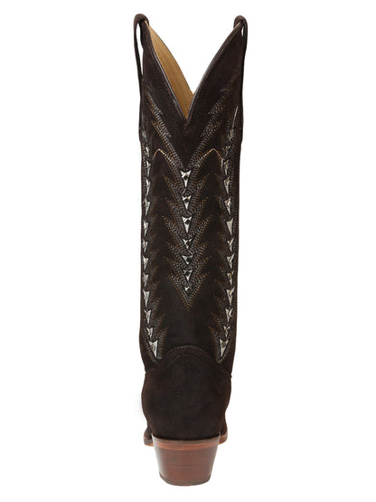 The Women's Embroidered Tall Boot — Dark Brown (No. 45789)