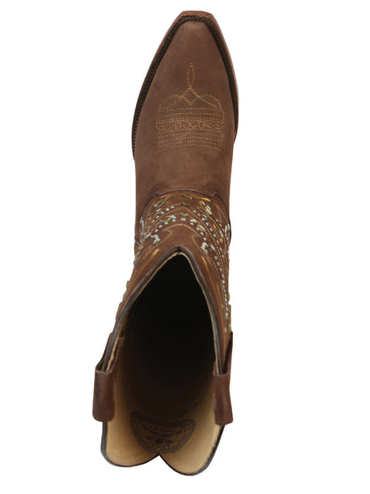 The Women's Embroidered Tall Boot — Brown (No. 45792)