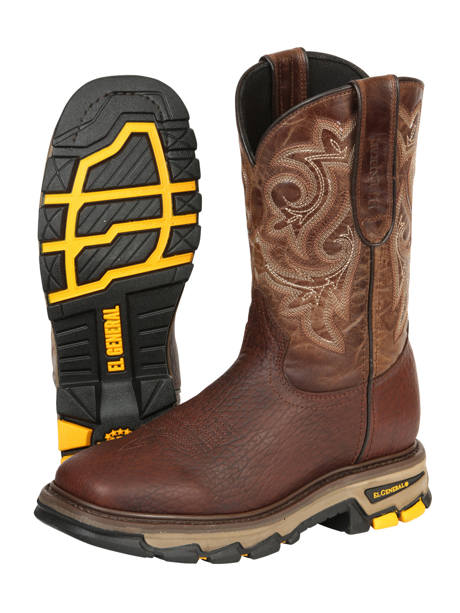 The Rodeo Work Boot — Bomber Bison Leather (No. 45805)