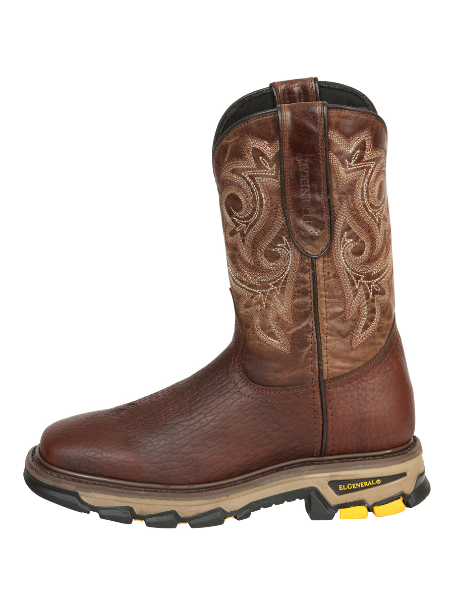 The Rodeo Work Boot — Bomber Bison Leather (No. 45805)