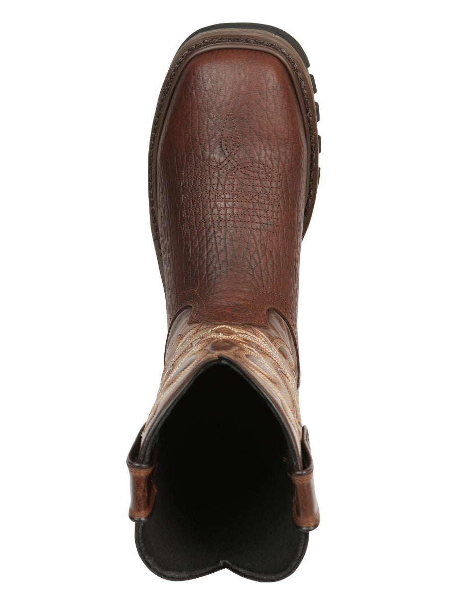 The Rodeo Work Boot — Bomber Bison Leather (No. 45805)