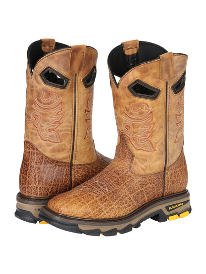 The Rodeo Work Boot — Honey Elephant Print (No. 45807)