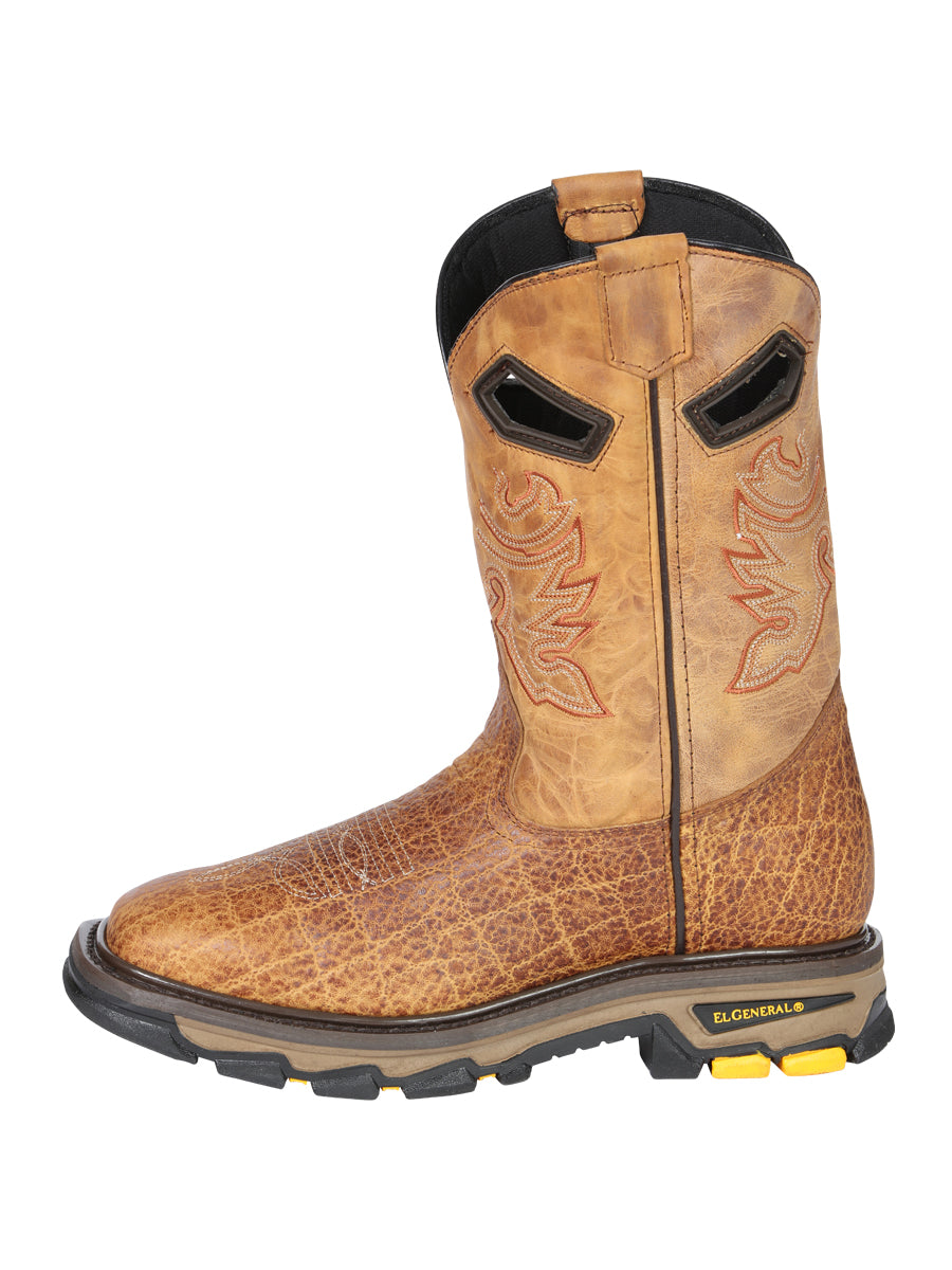 The Rodeo Work Boot — Honey Elephant Print (No. 45807)