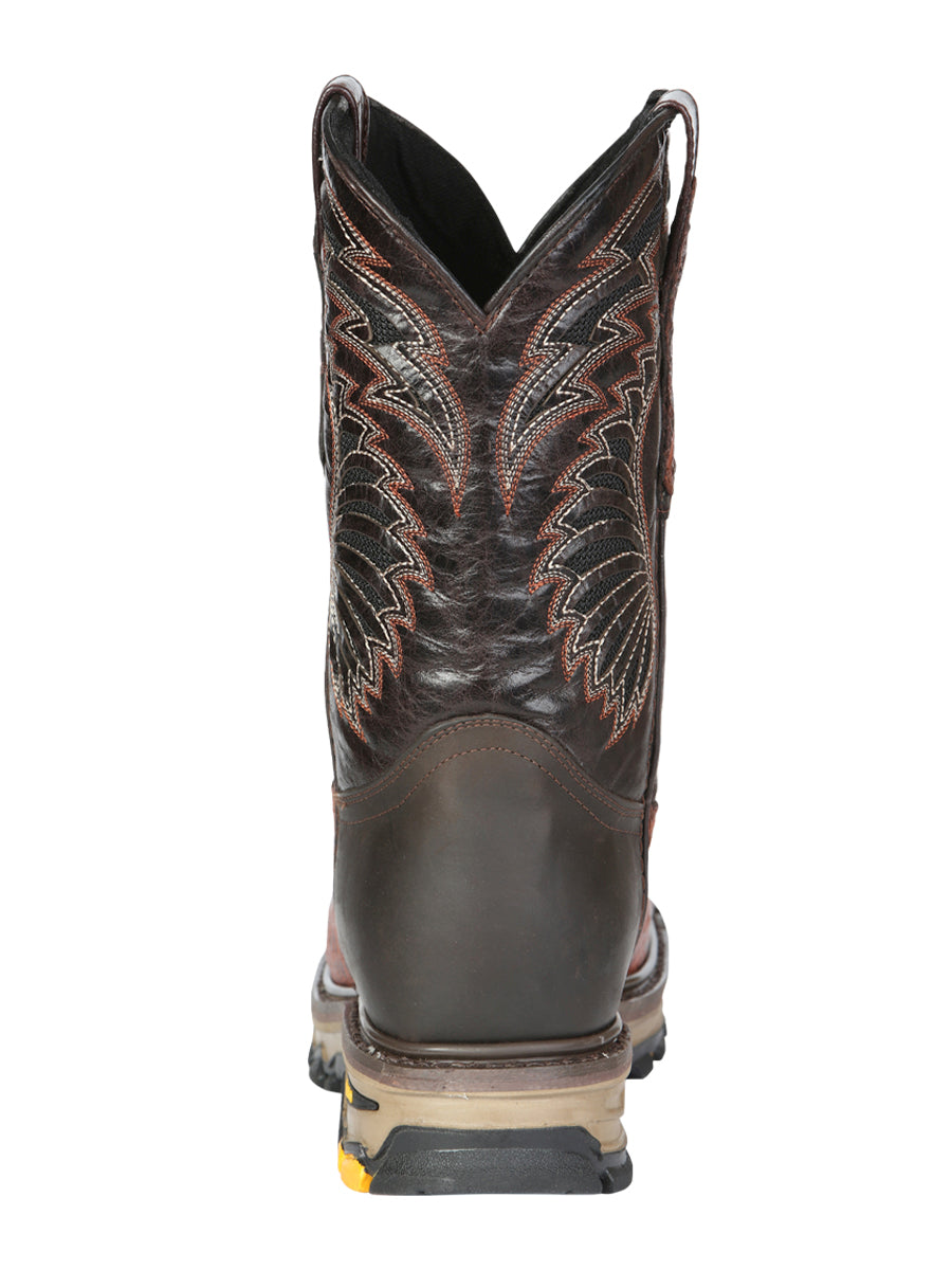 The Rodeo Work Boot — Cognac Caiman Print (No. 45815)