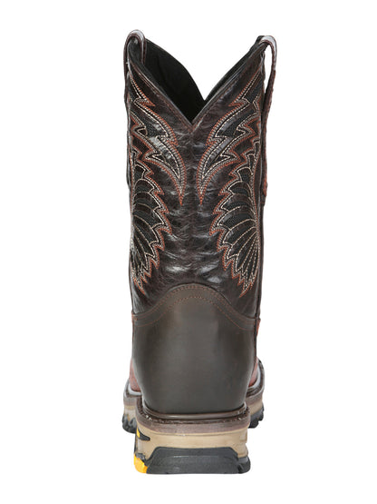 The Rodeo Work Boot — Cognac Caiman Print (No. 45815)