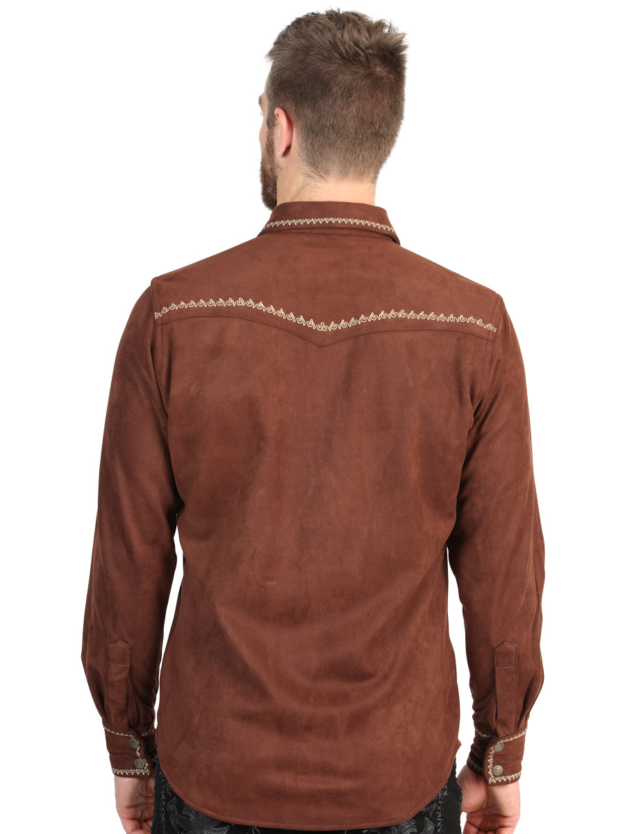 The Suede Western Shirt — Brown (No. 45884)