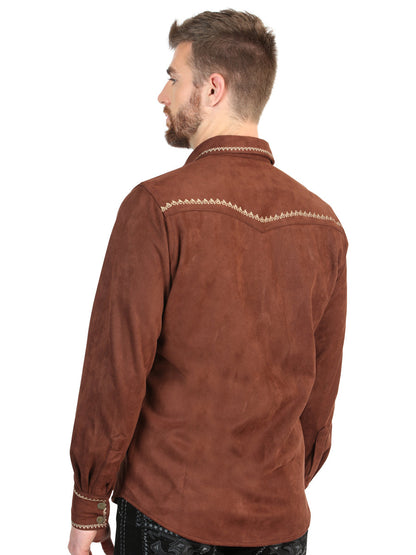 The Suede Western Shirt — Brown (No. 45884)