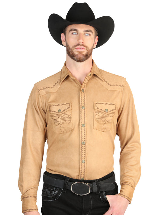The Suede Western Shirt — Khaki (No. 45885)