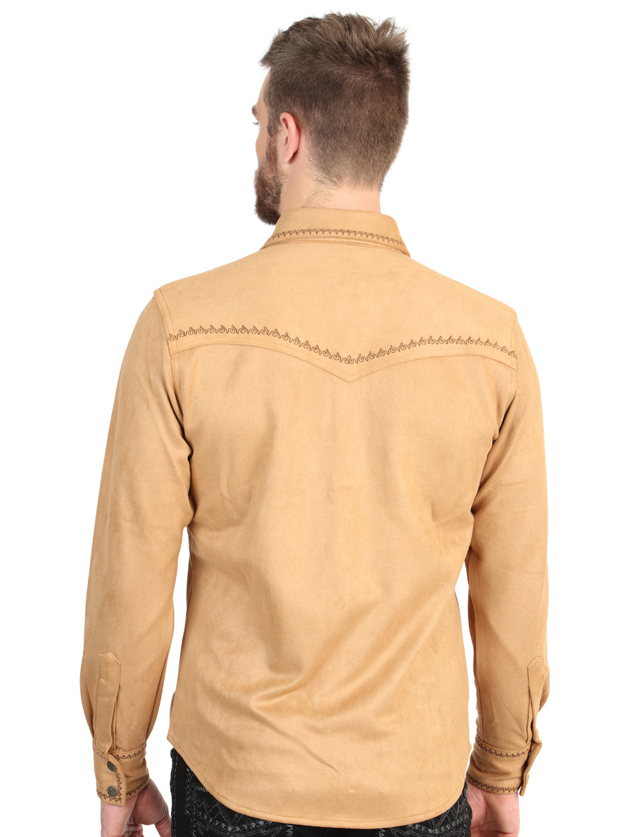 The Suede Western Shirt — Khaki (No. 45885)