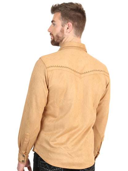 The Suede Western Shirt — Khaki (No. 45885)