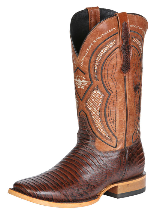 The Pro Rodeo Boot — Brown Lizard Print (No. 45931)