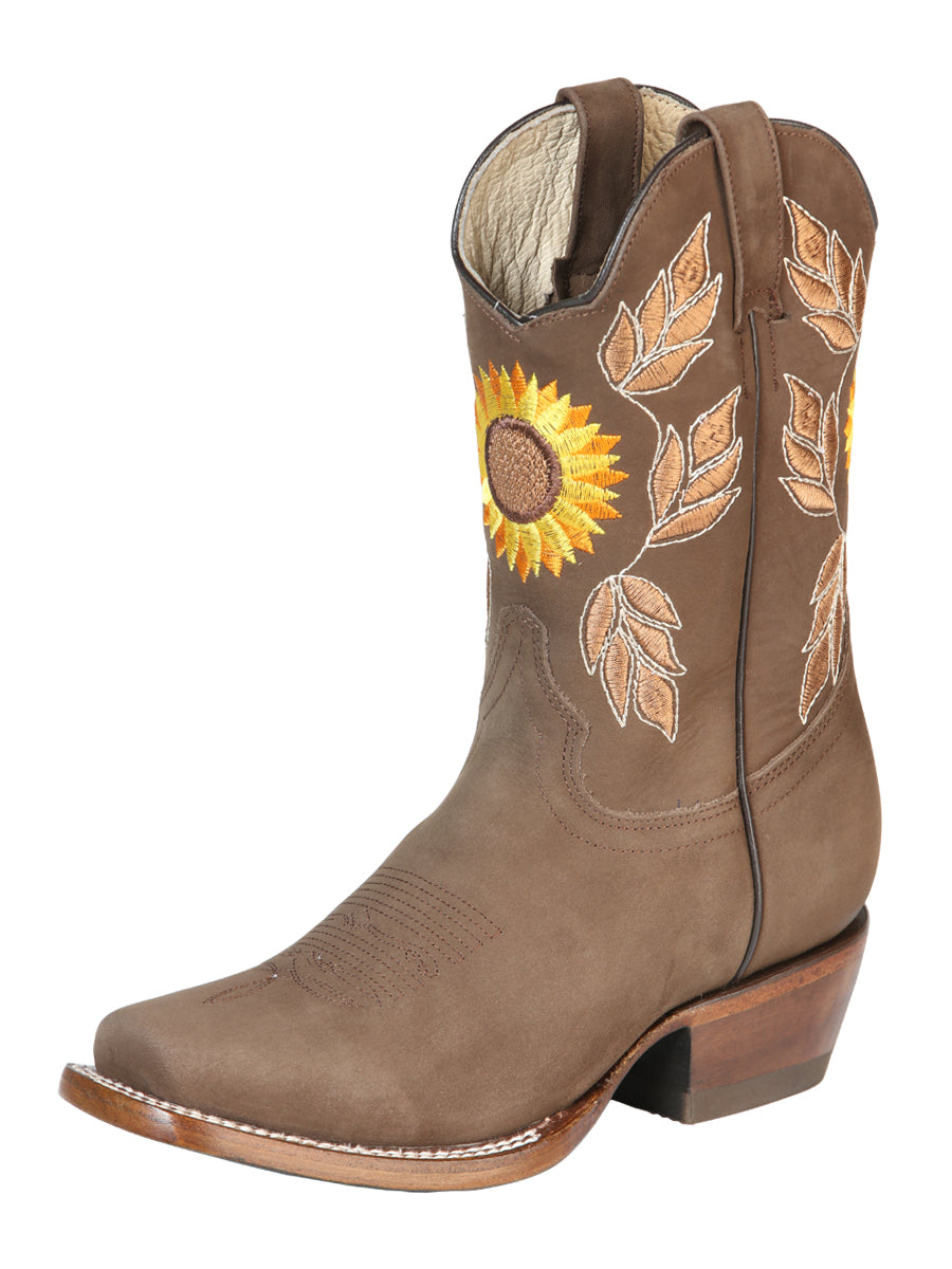 The Women's Rodeo Boot — Camel Nobuck (No. 51164)