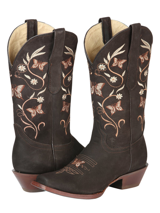 The Women's Rodeo Boot — Brown Nobuck (No. 51227)