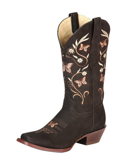 The Women's Rodeo Boot — Brown Nobuck (No. 51227)