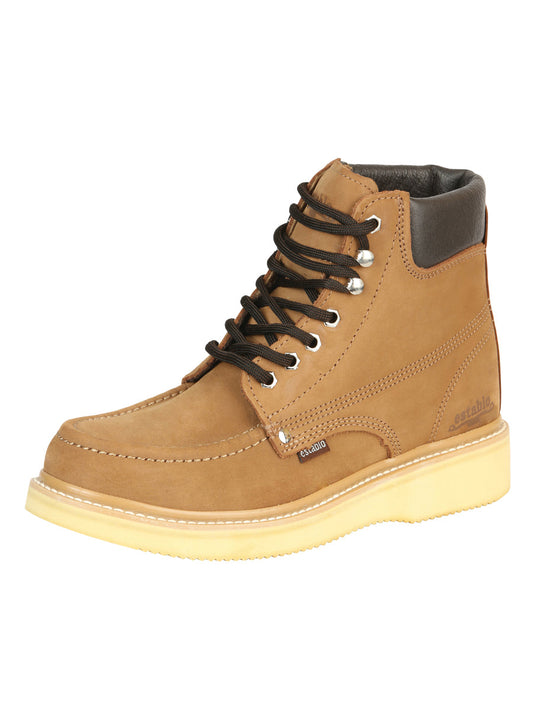 Establo Men’s Work Boot - Nobuck Canela Lace-Up 91204