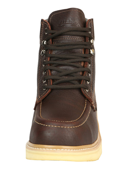 Establo Men's Laced Work Boots with Safety Cap 91310