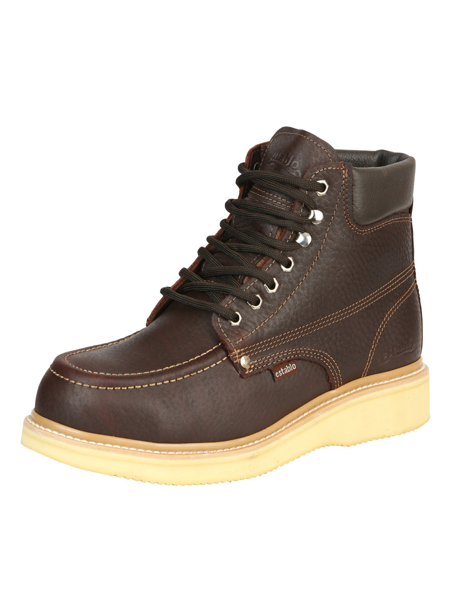 Establo Men's Laced Work Boots with Safety Cap 91310
