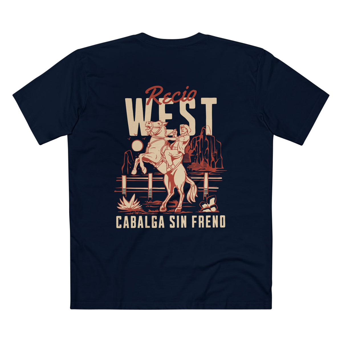 West Rodeo Cowboy Tee — 'Recio West Cabalga Sin Freno' Graphic Tee
