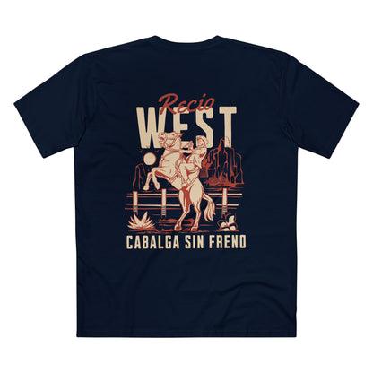 West Rodeo Cowboy Tee — 'Recio West Cabalga Sin Freno' Graphic Tee