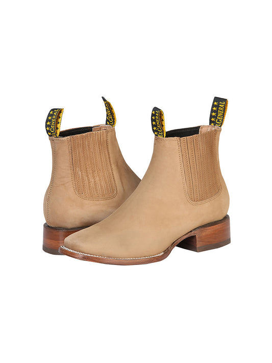 The Bulldog Ankle Boot — Sand Nobuck (No. 126194)