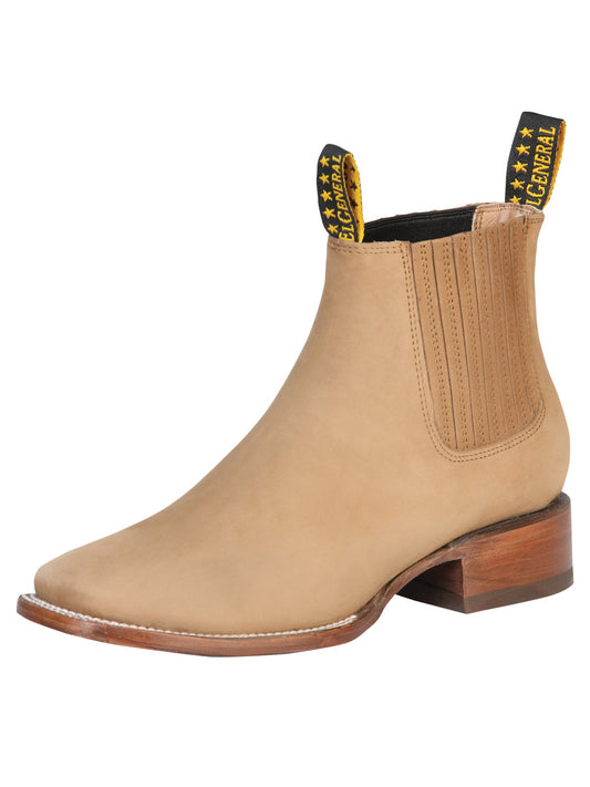 The Bulldog Ankle Boot — Sand Nobuck (No. 126194)