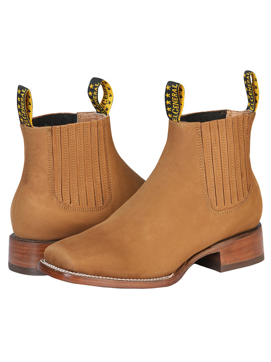 The Square Toe Ankle Boot — Old Gold Nobuck (No. 126199)