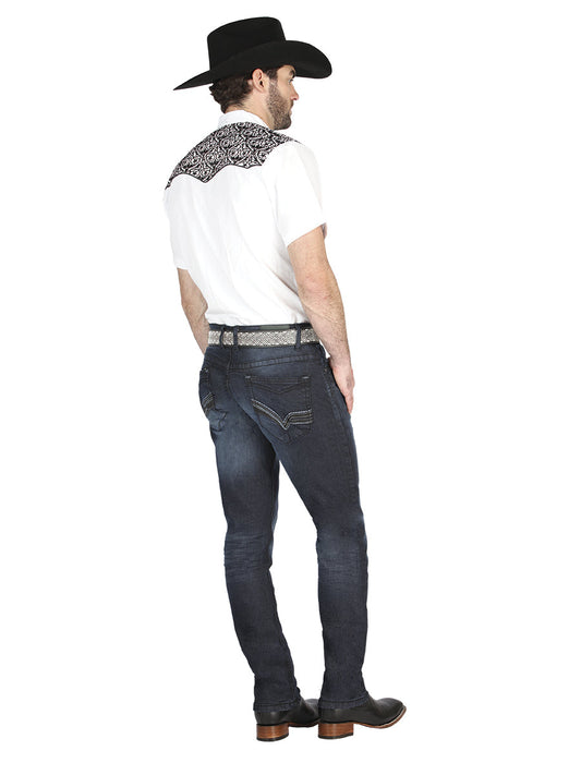 The Skinny Stretch Jean — Dark Blue
