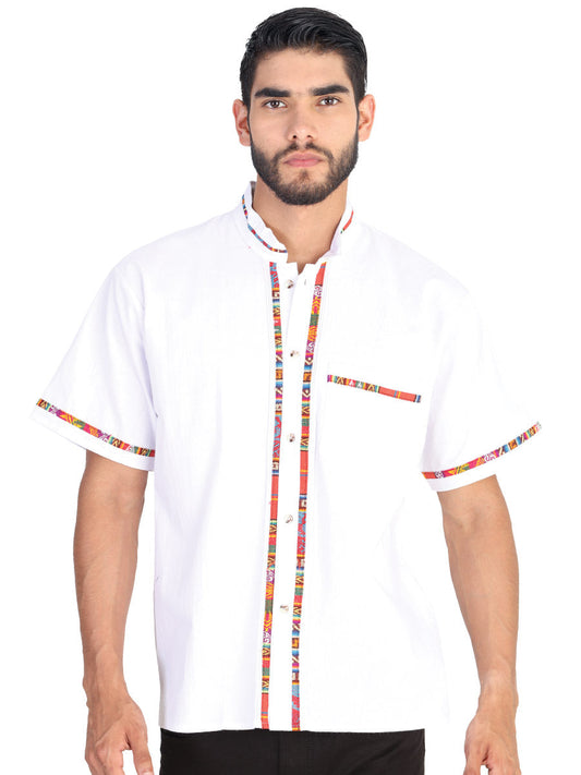 Mexican Artisanal Guayabera100% Cotton White 601822