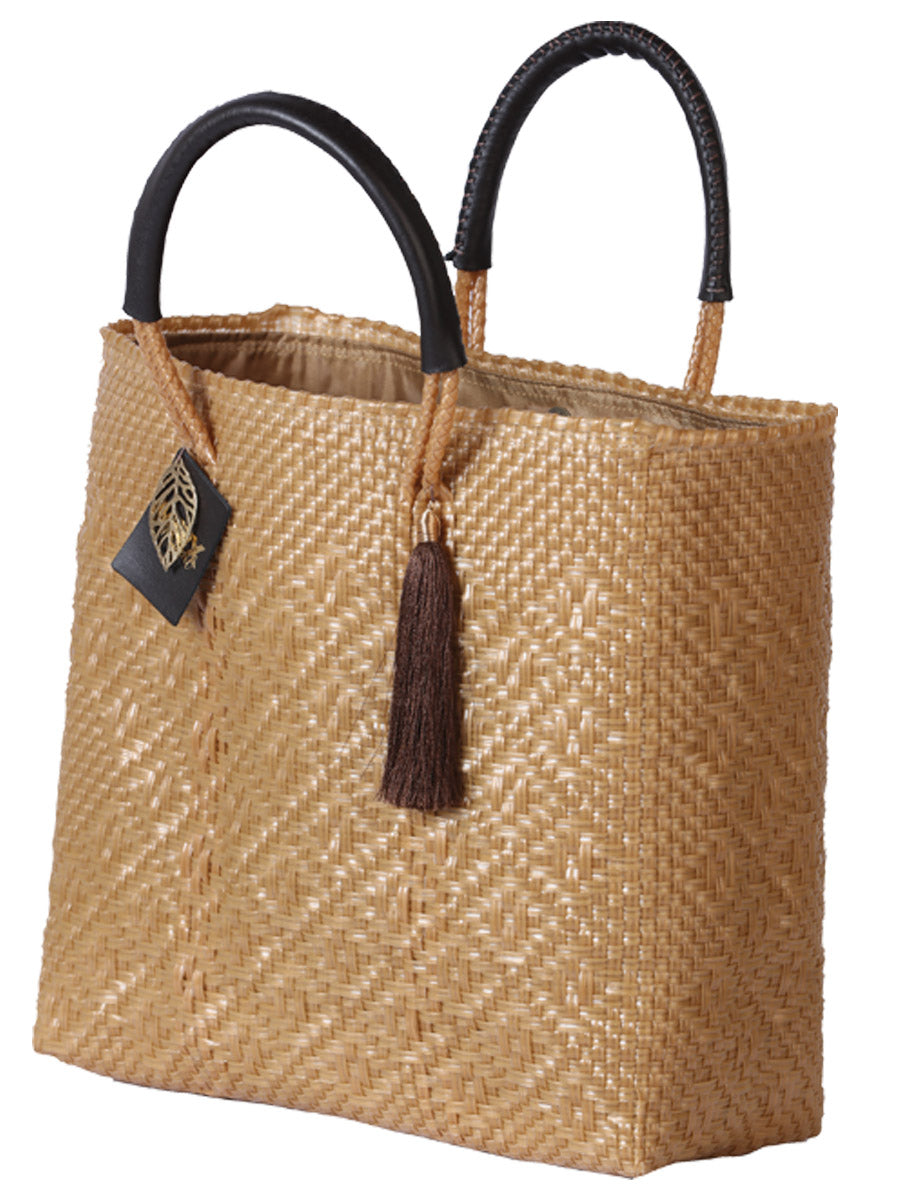 Artisanal Handbag 100% Polyethylene Brown 602124