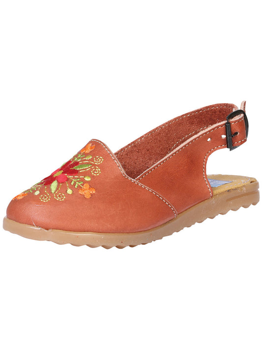 Artisanal Mexican Sandals Leather Natural 602372