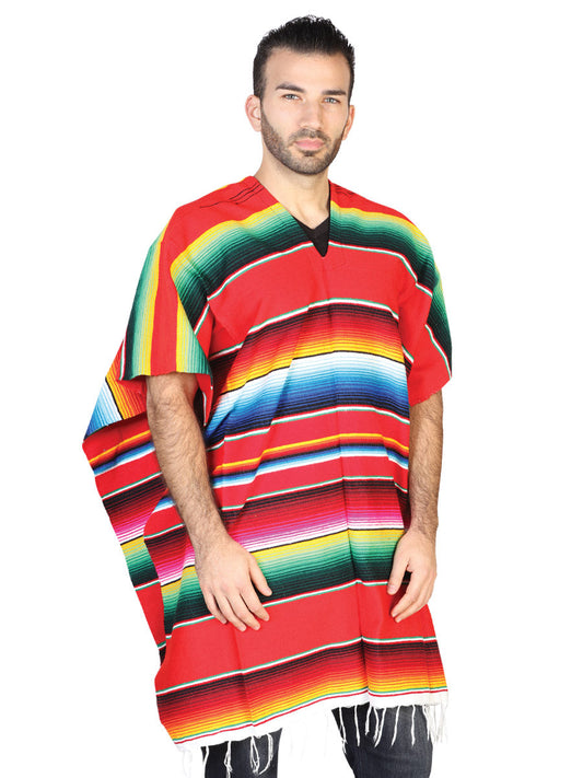 Artisanal Mexican Poncho 100% Acrylan Multicolor 602563