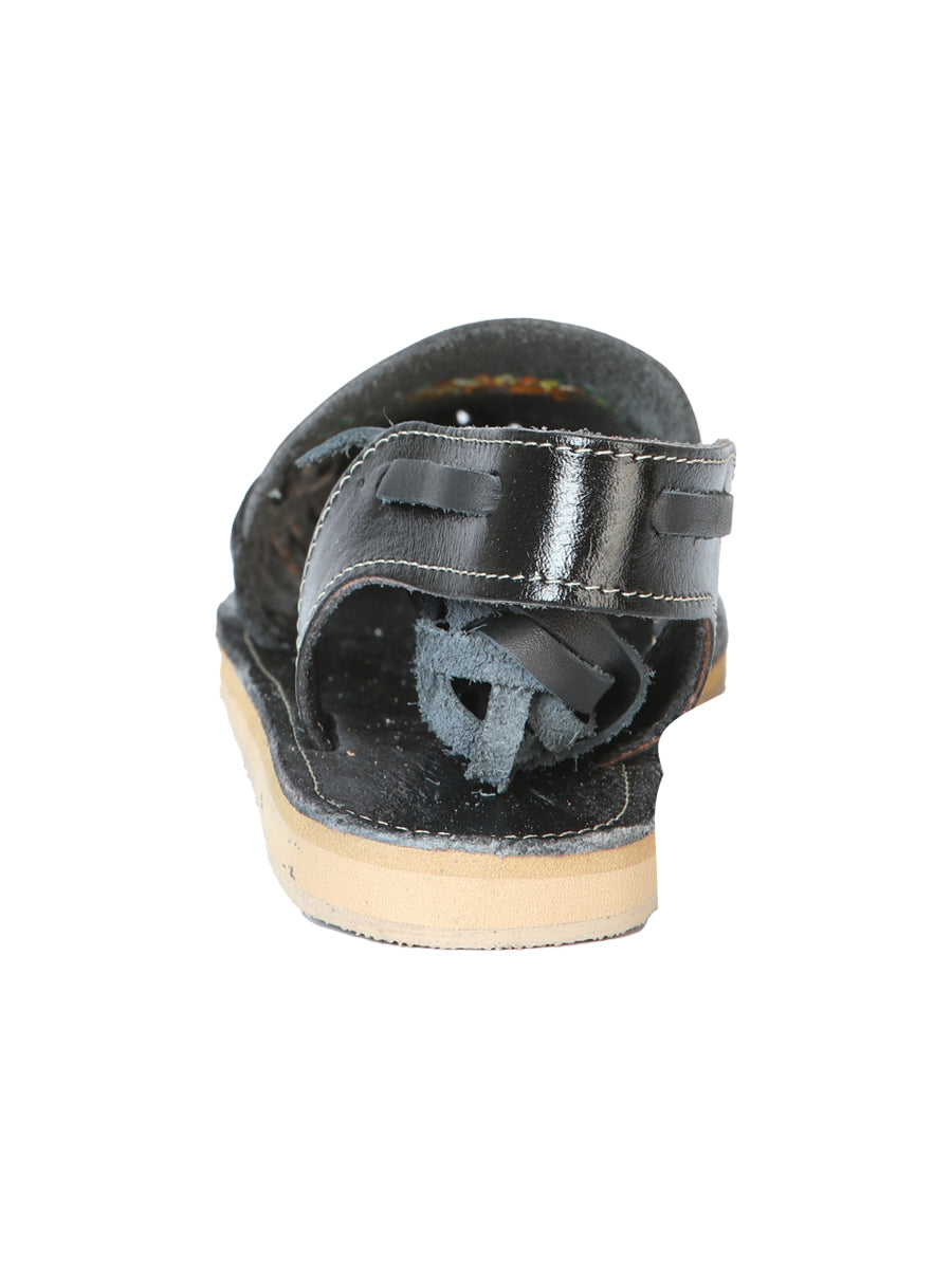 Mexican Artisanal Sandals Leather Black 603919