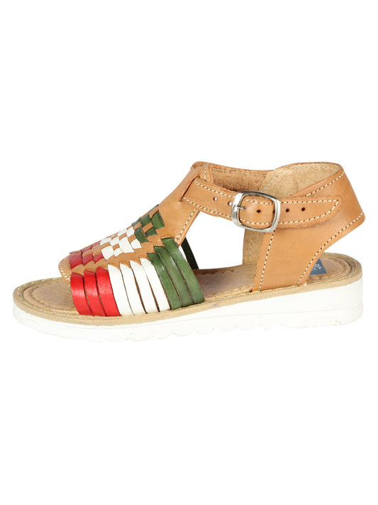 Artisanal Mexican Sandals Leather Tricolor 603943