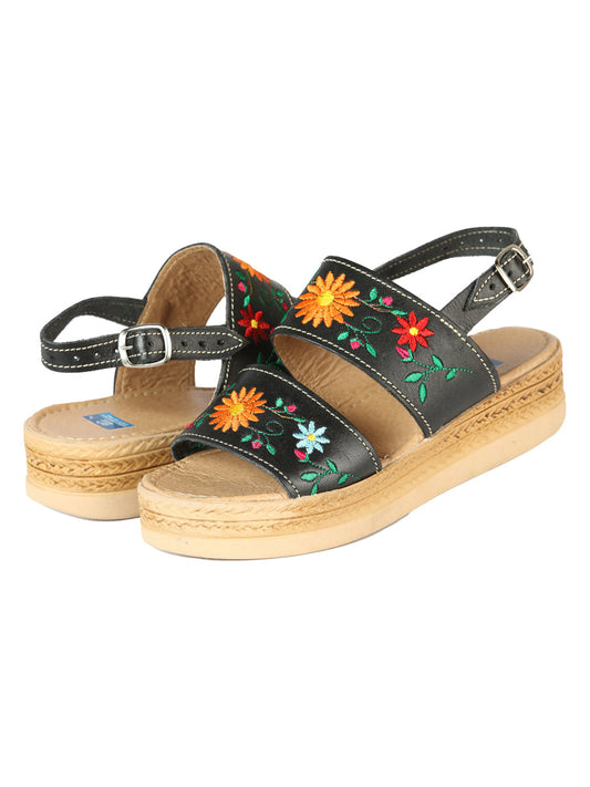Mexica Artisanal Sandals Leather Black 603953
