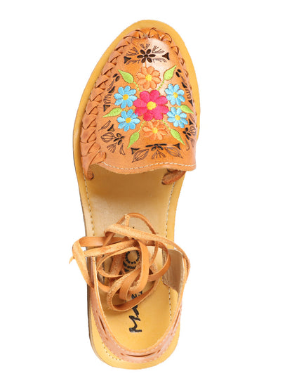 Mexican Artisanal Sandals Leather Honey 604020