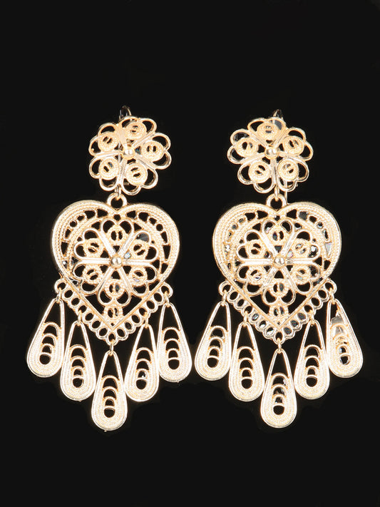 Mexican Artisanal Aretes Filigrana Gold 604025