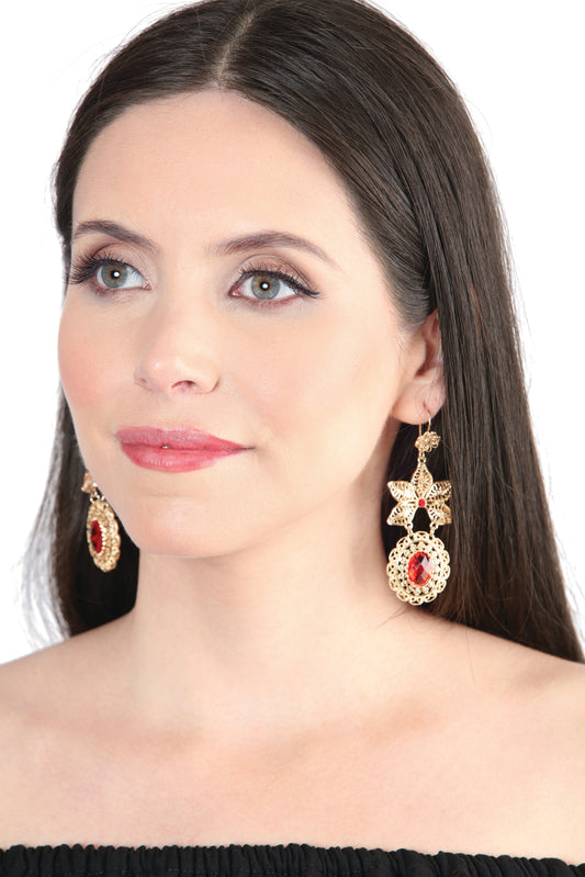 Mexican Artisanal Aretes Filigrana Gold 604030