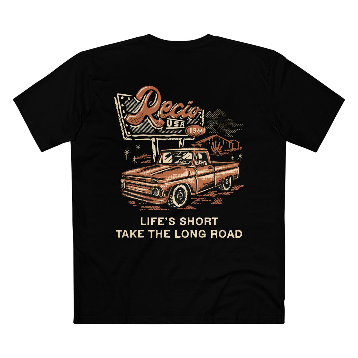 Life’s Short, Take the Long Road Western Graphic Tee – Vintage Black