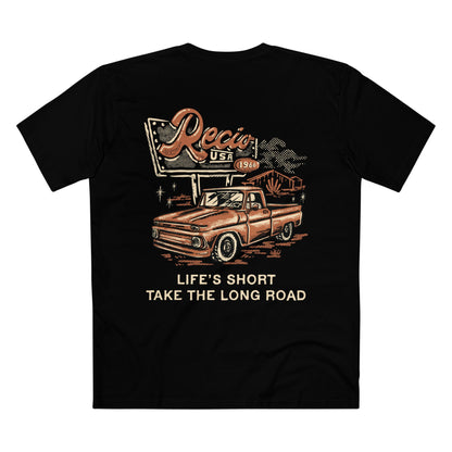 Life’s Short, Take the Long Road Western Graphic Tee – Vintage Black